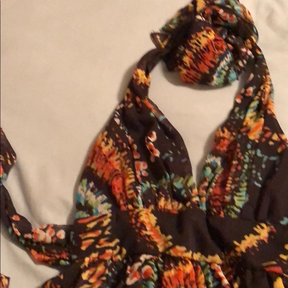 Colorful halter dress